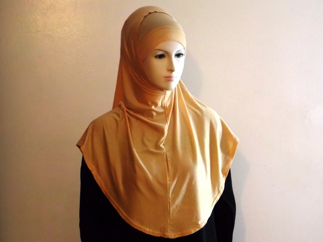 Camel Color Long 2 Piece Amira  Hijab 7